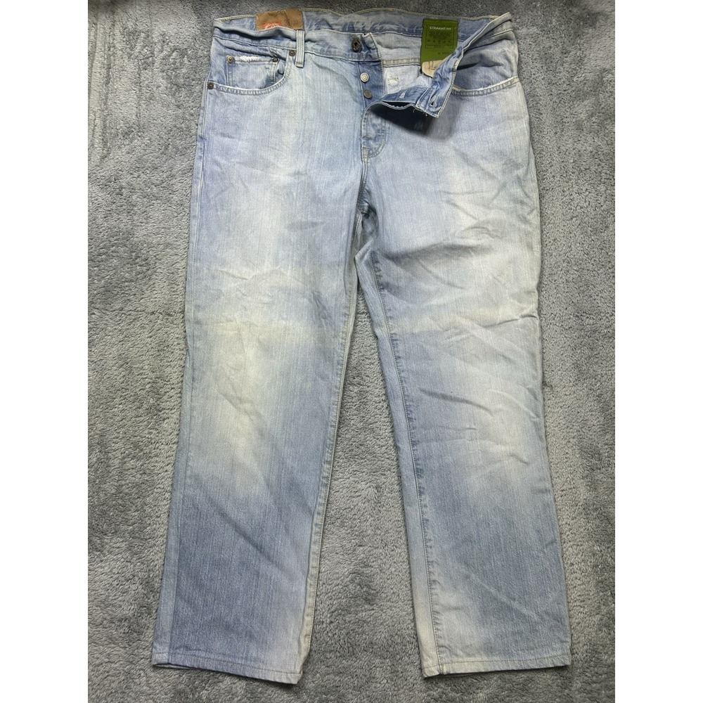 Vintage GAP 1969 Jeans Men's 36x29 Blue Stonewash Button‎ Fly Straight Fit Y2K
